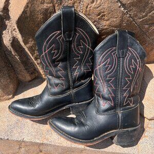 Cody James - Kids - Western Black Leather Cowboy Boots - Size 4